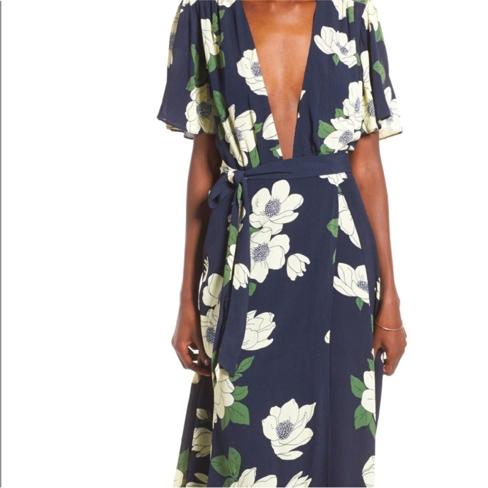 Privacy Please Plaza Wrap Maxi floral Dress S